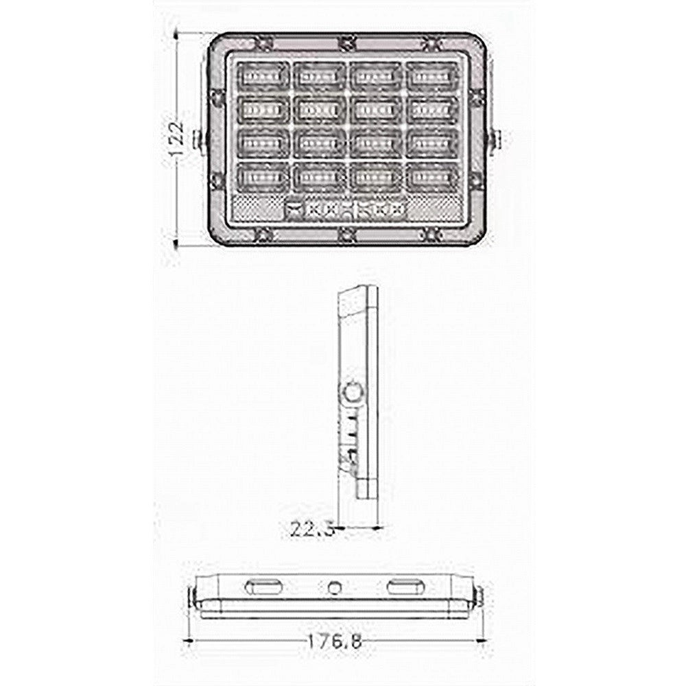 Trade Shop - Faro Led Pannello Solare 50 W Luce Fredda Telecomando Indicatore Carica Tk08-50w -