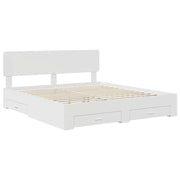 Letto matrimoniale | Letto per adulti | Struttura del letto Bianco 180 x 200 cm Legno multistrato