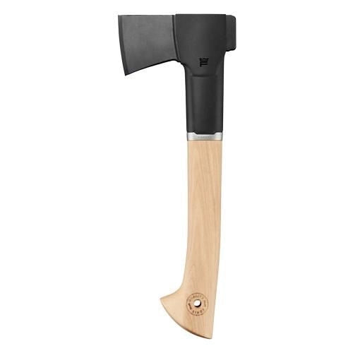 Fiskars 1051142 Norden N7 Ascio da Taglio Lama in Acciaio al Carbonio Manico in Legno di Hickory Rivestimento Anticorrosione Protezione Lama Plastica colore Multicolore