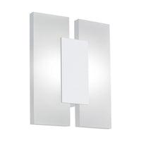 Plafoniera Minimal Metrass 2 Alluminio Bianco 2 Luci Led Integrato 4,5W