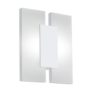 Plafoniera Minimal Metrass 2 Alluminio Bianco 2 Luci Led Integrato 4,5W