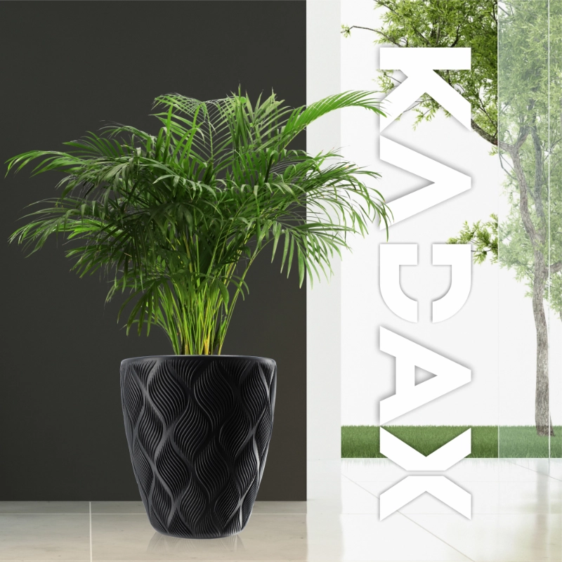 Vaso da fiori KADAX con inserto 32 cm, copertura in plastica alta