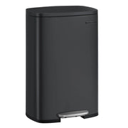 Pattumiera a pedale da 50 litri con secchio interno in plastica coperchio con chiusura ammortizzata antiodore nera 12_0007186