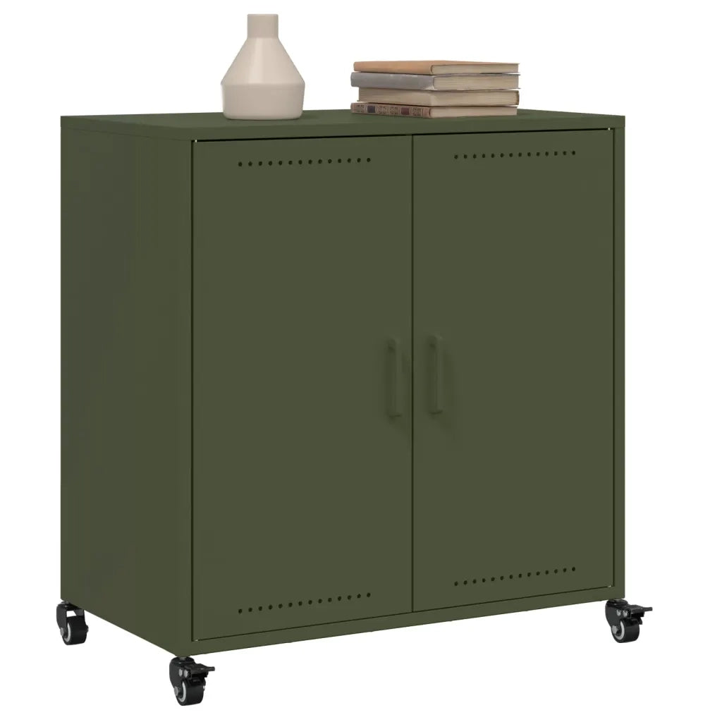 Credenza Verde Oliva 68x39x72 cm in Acciaio 846660