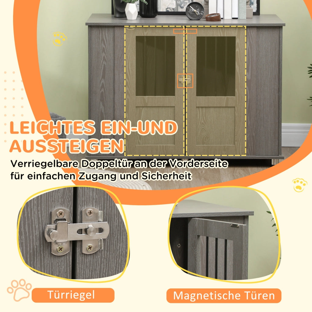 Gabbia per Cani ¨C zephmum ¨C Grigio 114x60x82 cm