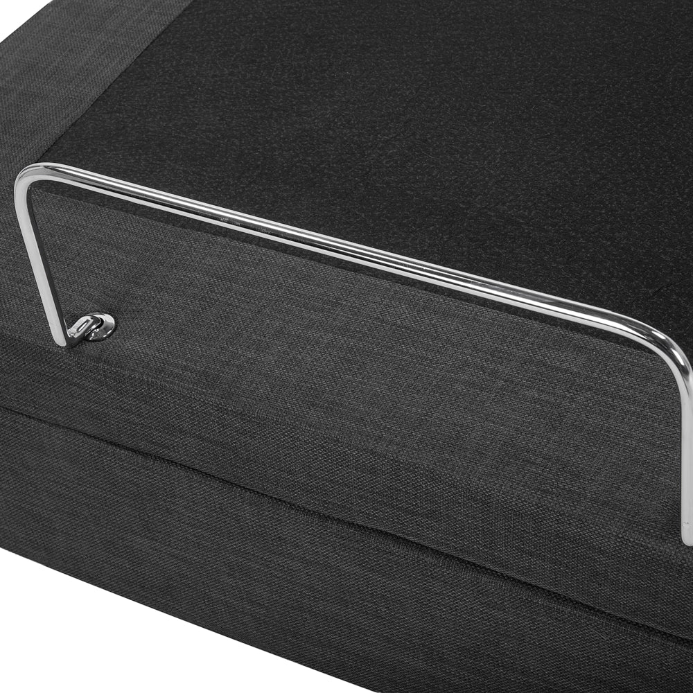 Letto Tessuto di colore Grigio Scuro Elettrico Regolabile con Telecomando 160 x 200 cm matrimoniale moderno