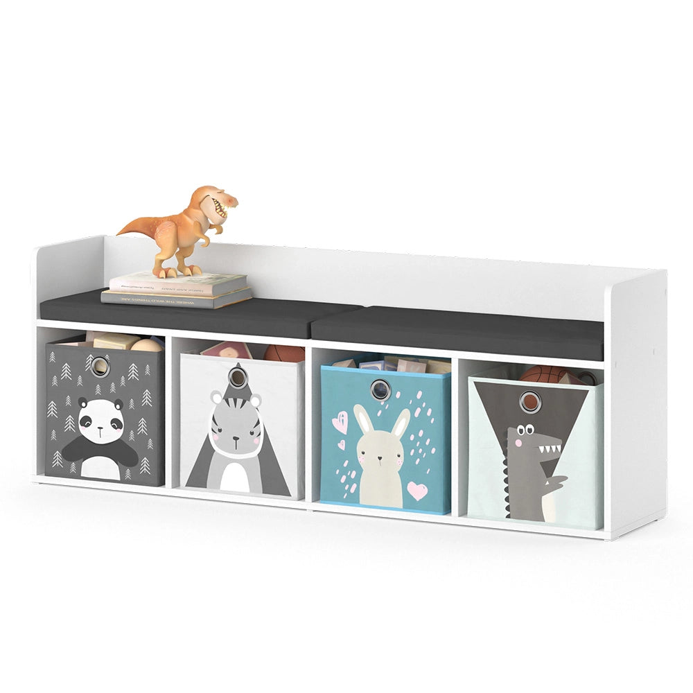 Vicco Scaffale per bambini Bianco 31.2 x 53.4 cm con 4 scatole pieghevoli opt.2