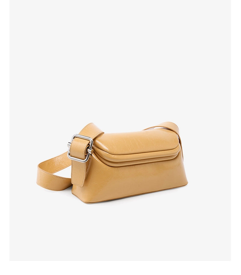 Borsa da sera da donna in raso, borsa a tracolla marrone