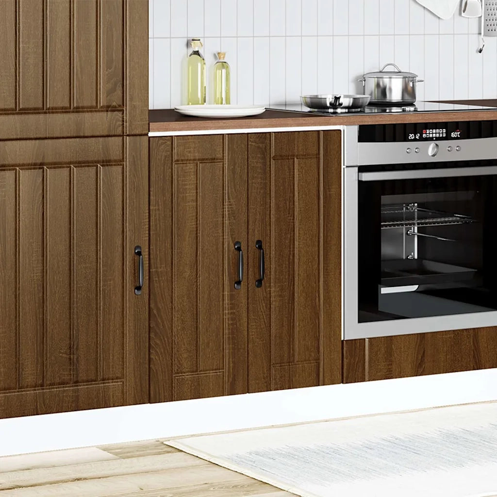 Mobile Base Lavello Lucca Rovere Marrone in Legno Multistrato
