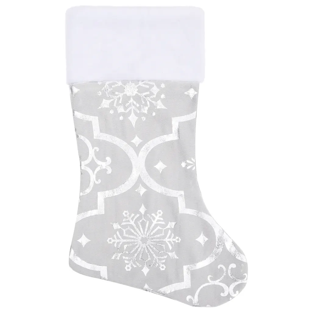 Gonna Albero Natale Raffinata con Calza Bianca Tessuto 90 cm 330287