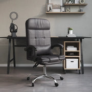 Poltrona da Ufficio Massaggiante Reclinabile Grigio Similpelle cod mxl 26125