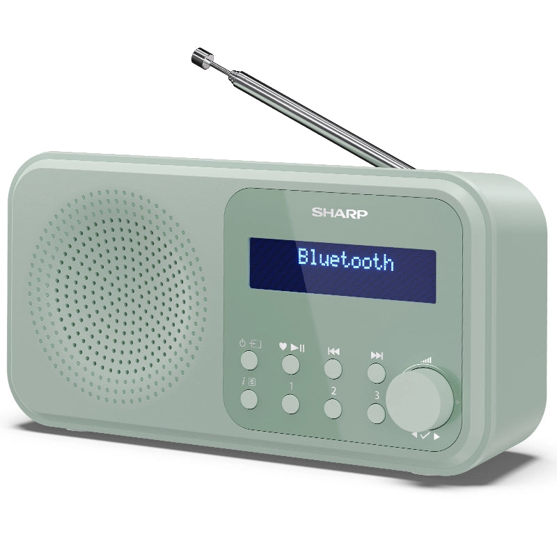 Sharp tokyo dr-p420(gn) - radio digitale portatile - dab/dab+ - lcd monocromatico - bluetooth 5.0 - green - SHADRP420GN
