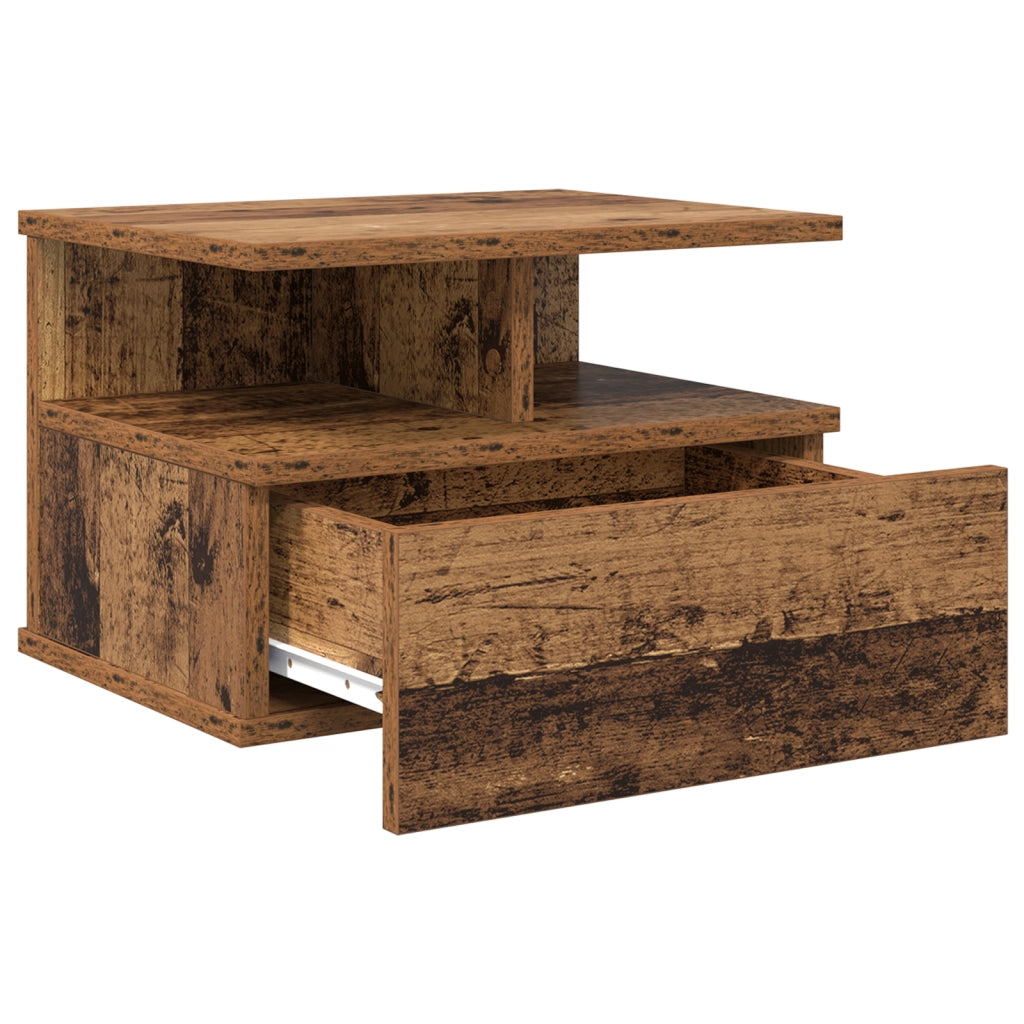 Comodino Sospeso Legno Vecchio 40x31x27 cm Legno ingegnerizzato