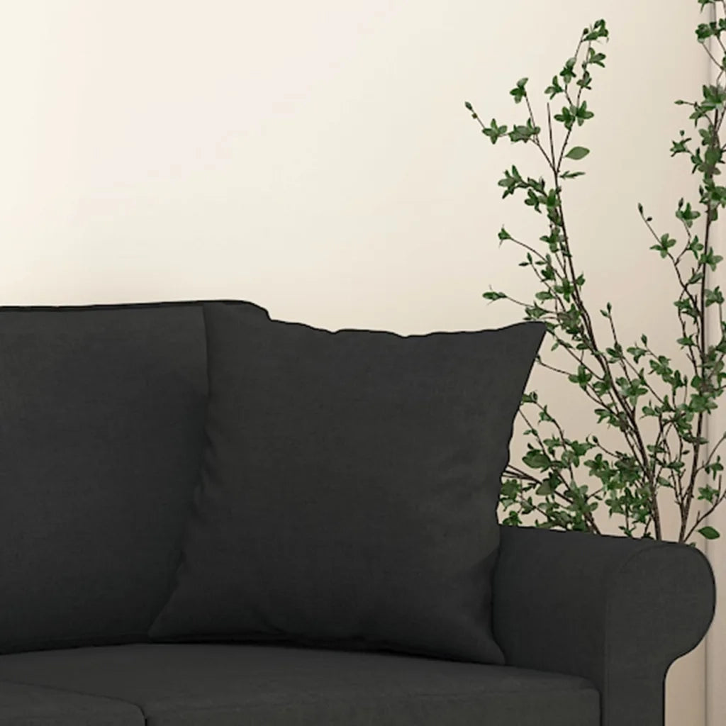 Cuscini Decorativi 2 pz Nero 40x40 cm in Tessuto CFW5963067
