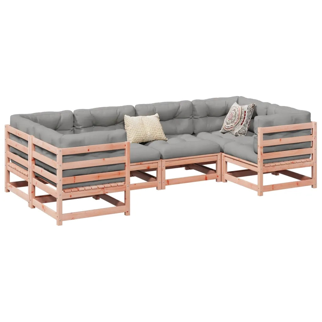 vidaXL Set Divani da Giardino 6 pz in Legno Massello Abete Douglas
