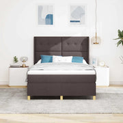 Letto a molle con materasso Marrone Scuro 140 x 200 cm Tessuto 3341836