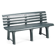 Artur, Panchina da Esterno Materiale Struttura in Plastica Made in Italy, 145x49x74h cm Nero Antracite