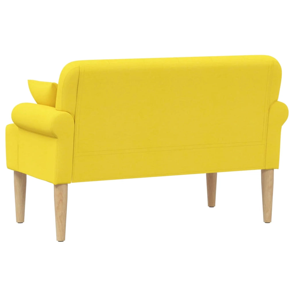 Loveseat con bottoni imbottiti Giallo Chiaro 120 x 65 x 79 cm 42041818