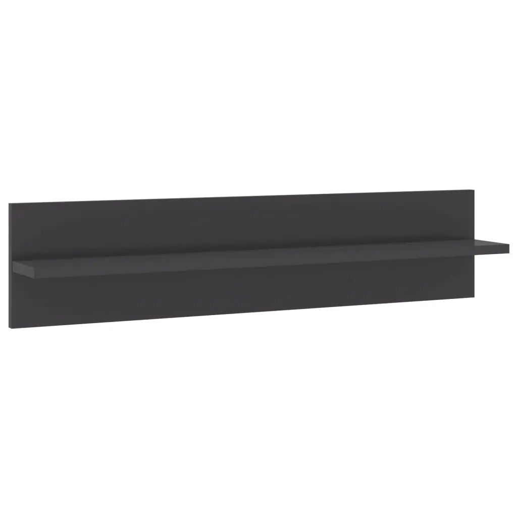 Mensole Parete 4pz Grigio Lucido 80x11,5x18cm Legno Multistrato 807350
