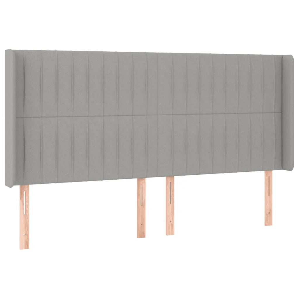Letto a Molle Materasso e LED Grigio Chiaro 180x200 cm Tessuto 3139053