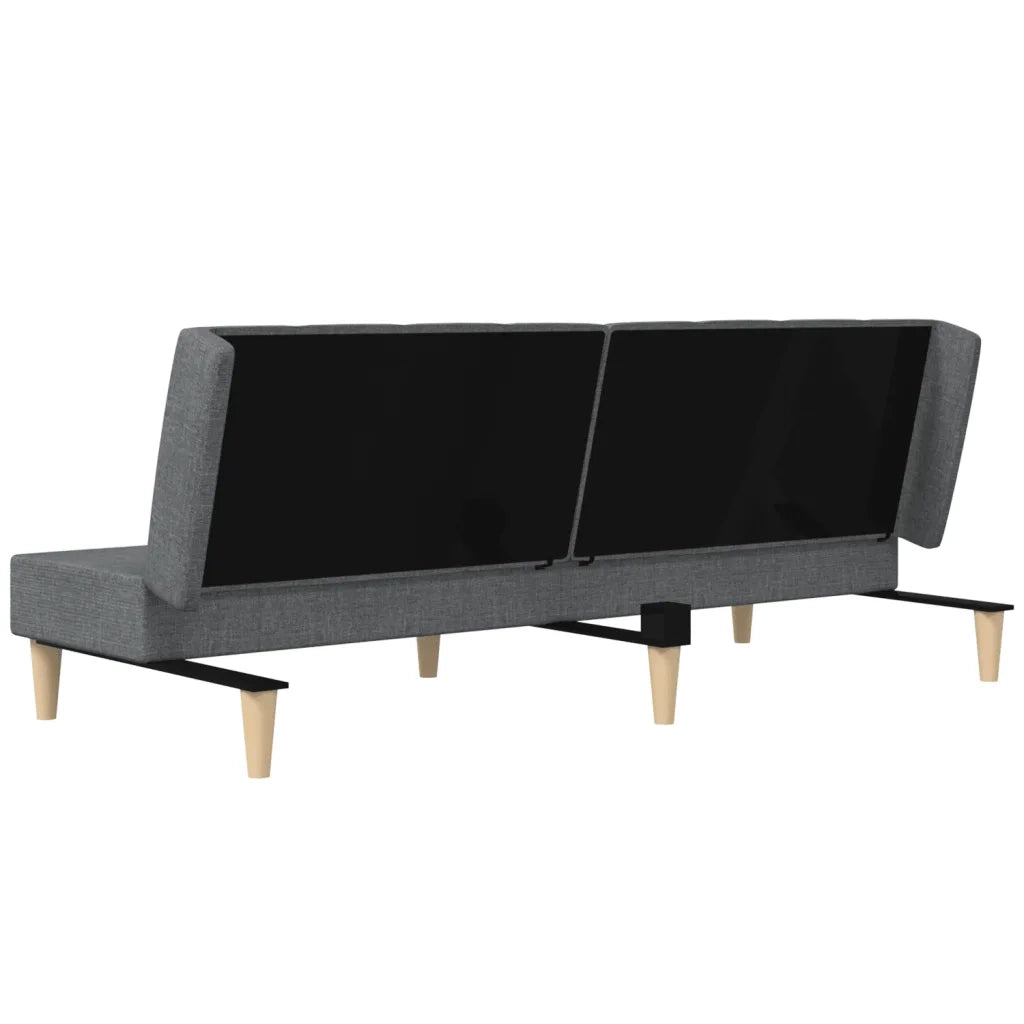 Divano letto | Sof¨¤ letto | Letto singolo a 2 Posti Grigio Chiaro in Tessuto