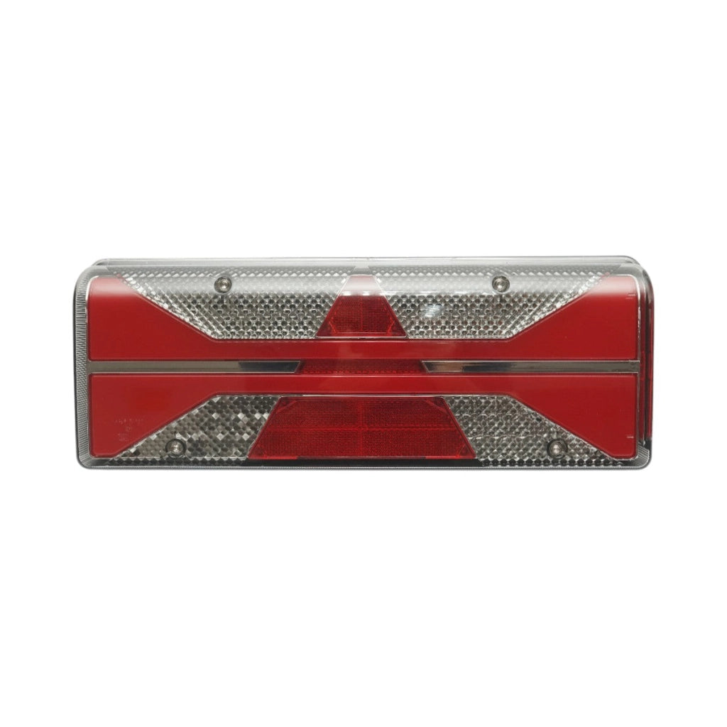 Luce freno posteriore destra LED camion 24V, 7 pin ASS2.1+4x2 con illuminazione targa 400x153x88mm