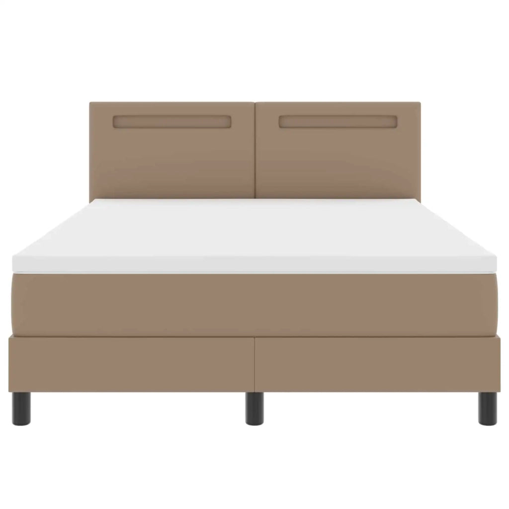 Letto a molle Cappuccino 160 x 200 cm Pelle sintetica 3339059