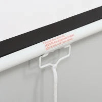 Telo per Proiettore da 100" Formato 16:9/4:3 ad Altezza Regolabile, 210x8.6x7 cm, Bianco e Nero