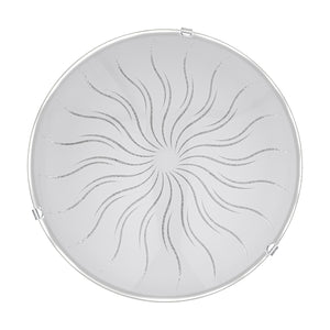 Plafoniera Contemporanea Margitta 1 Acciaio Bianco 3 Luci Led 3,6W Ip20