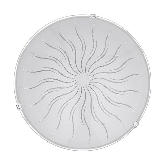 Plafoniera Contemporanea Margitta 1 Acciaio Bianco 3 Luci Led 3,6W Ip20