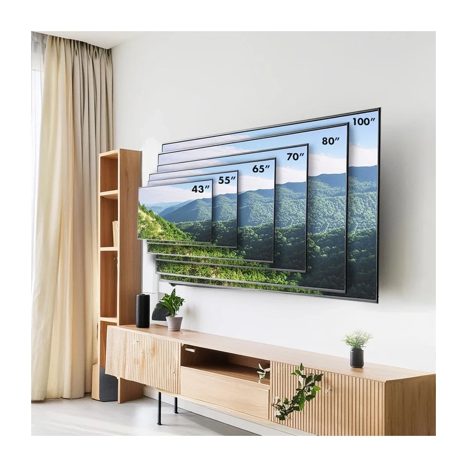 Supporto a parete per TV Maclean MC-422 Heavy Duty 43"-100" max VESA 800x400 120kg Inclinabile +/-15° Staffa Porta con Livella a Bolla Accessori