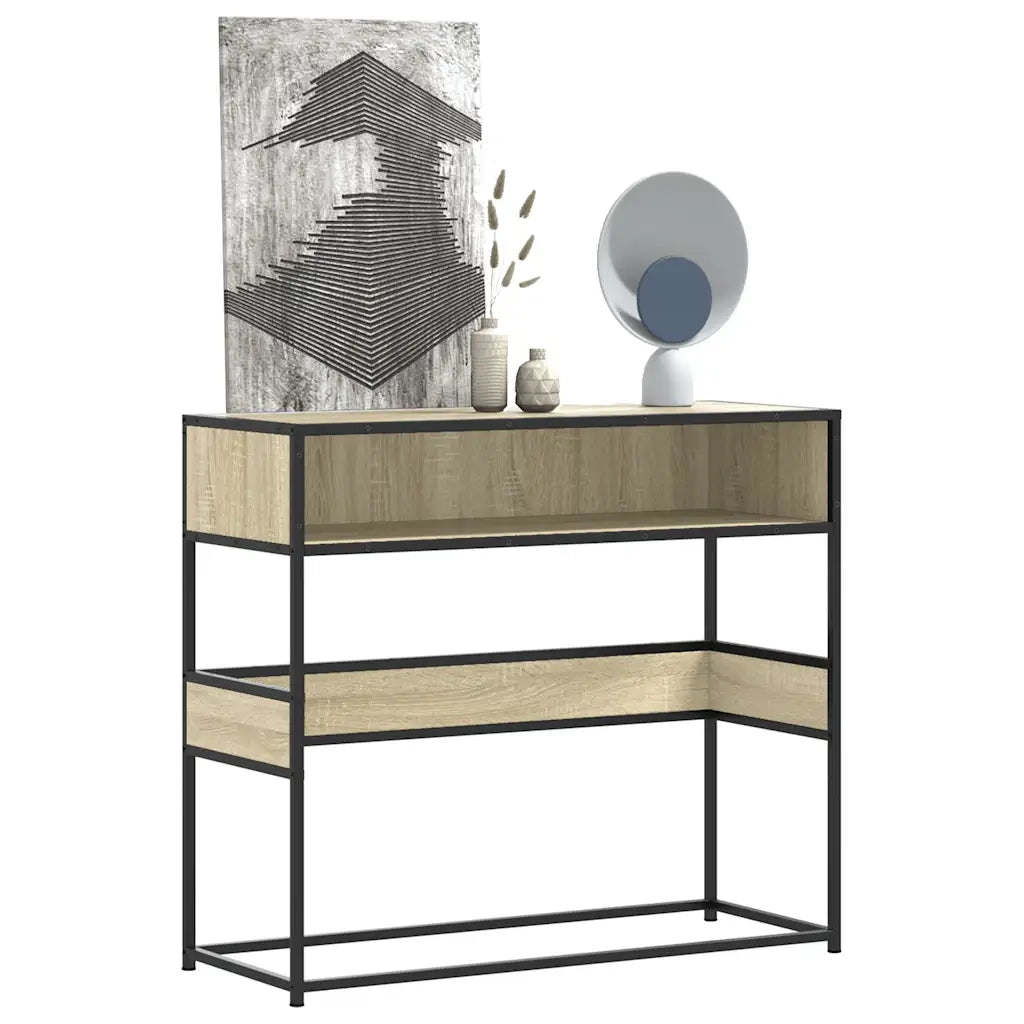 Tavolo Consolle Rovere Sonoma 90x35x80 cm in Legno Multistrato 849170