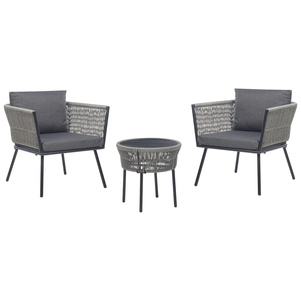 Set di copricuscini per esterni per seduta e schienale Grigio UV Resistente stile minimalista