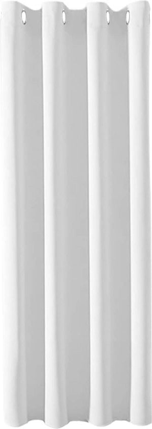 Gordino di oscuramento, tenda termica, protezione dal freddo con anelli di chiusura, tenda, bianco-grigio, opaco, 240 cm di lunghezza, 140 cm di larghezza, 1 pezzo, soggiorno, tende e tendaggi, oscurante