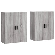 Armadietto a Muro | Mobili a Parete 2 pz Grigio Sonoma 69,5x34x90 cm