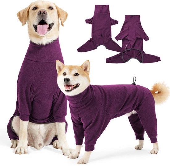 Trui per animali domestici, trui in fleece per animali domestici, giacche per cani, giacche invernali, pigiami per cani con maniche - XL