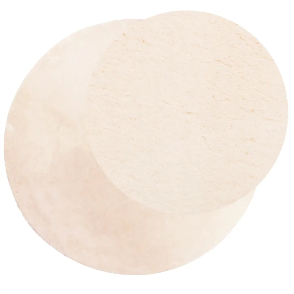 Tappeto a Pelo Corto HUARTE Morbido e Lavabile Beige Ø 80 cm 375027