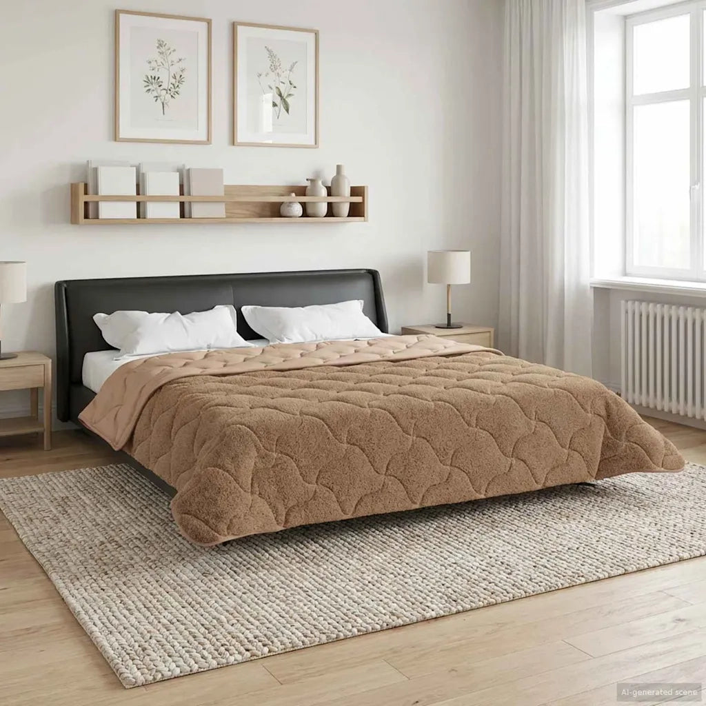 Duvet Invernale Talpa 200 x 240 cm Microfibra e Fleece Teddy