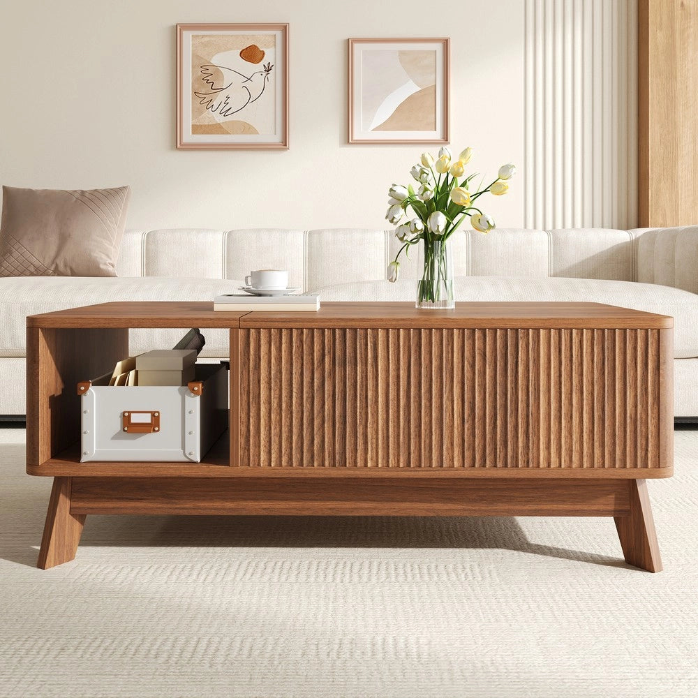 Tavolino da Salotto con Alzata, Vano Laterale, MDF, Design Moderno ¨C Xylo