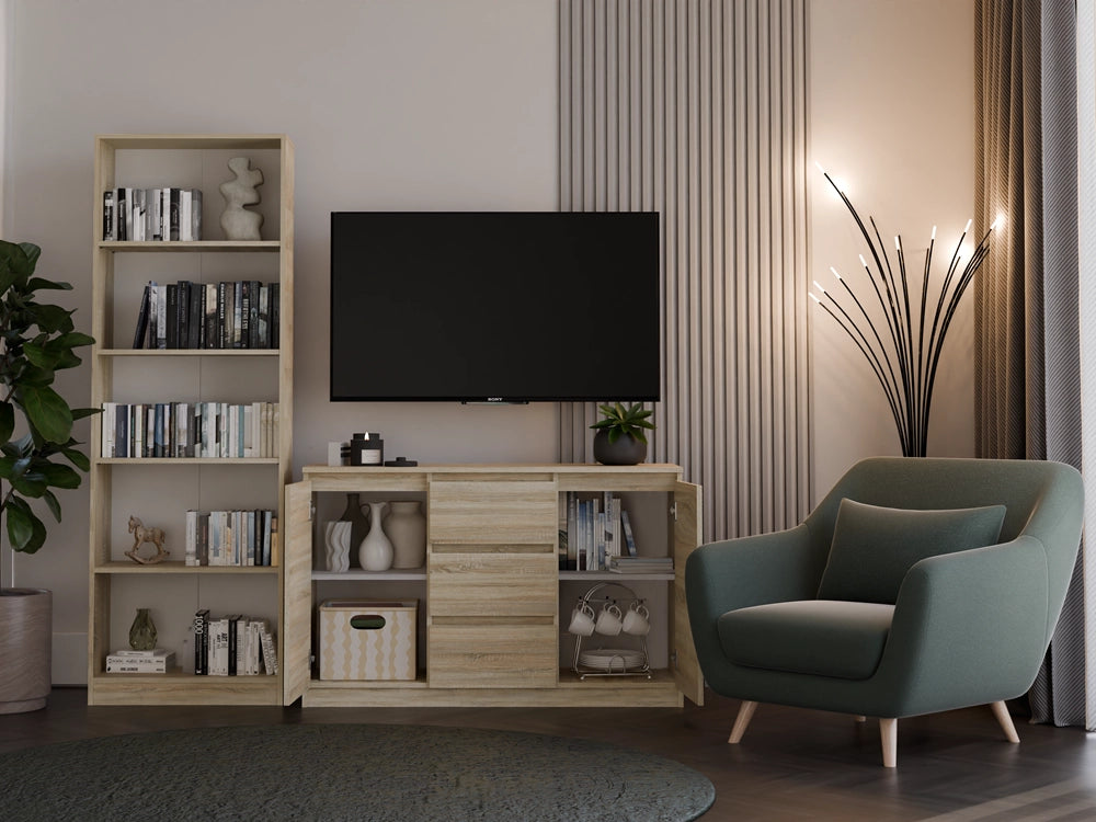 Cassettiera MALWA 2d3s rovere sonoma per camera e soggiorno