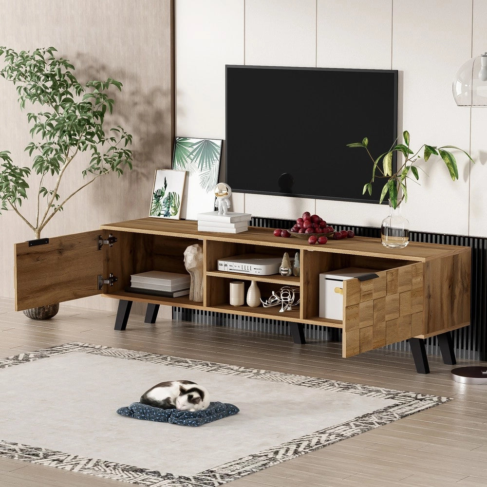Mobile TV con 2 Ante e 2 Ripiani Aperti ¨C Xylo ¨C 160x35x45 cm