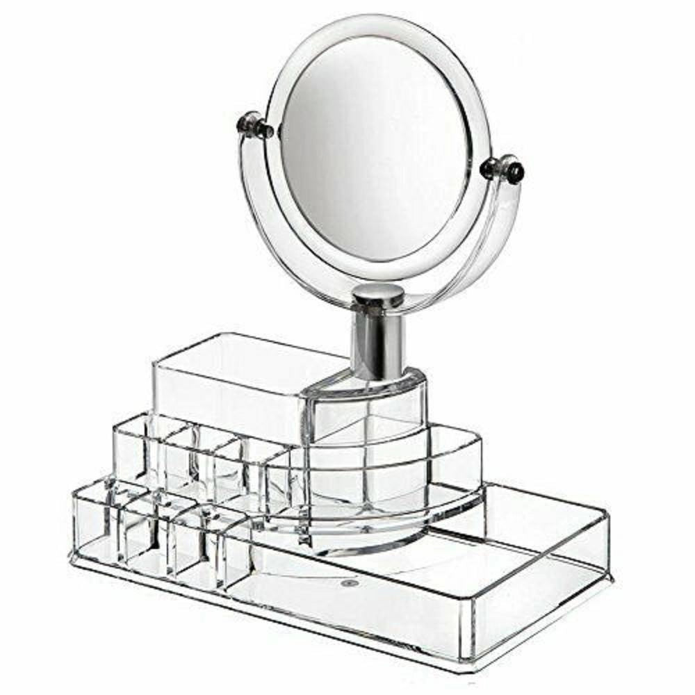 Trade Shop - Organizer Espositore Trucchi Smalti Make Up Cosmetici Organizzatore Con Specchio -