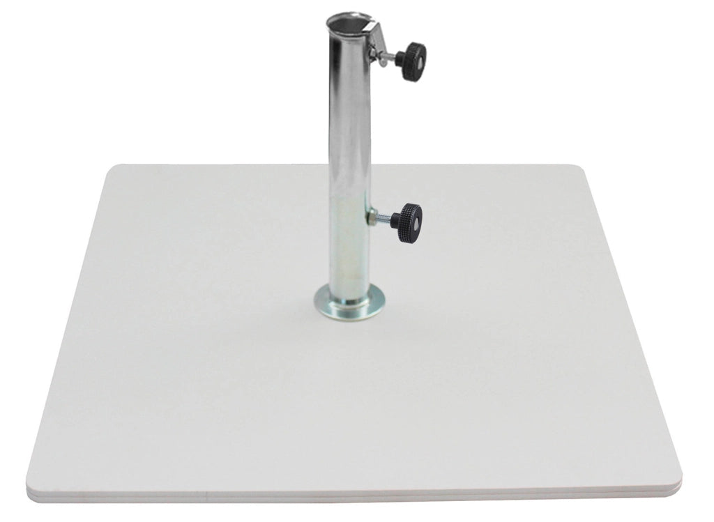 Base per Ombrellone da Giardino 60 Kg per Tubi Ø65mm in Metallo Bianco