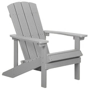 Sedia da giardino in plastica grigio chiaro in legno resistente agli agenti atmosferici in stile moderno