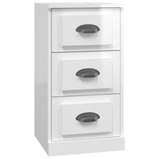 Buffet credenza cassettiera mobiletto mobile contenitore organizer per cucina soggiorno finitura lucida 36 x 35,5 x 67,5 cm legno ingegnerizzato bianco 02_0030636