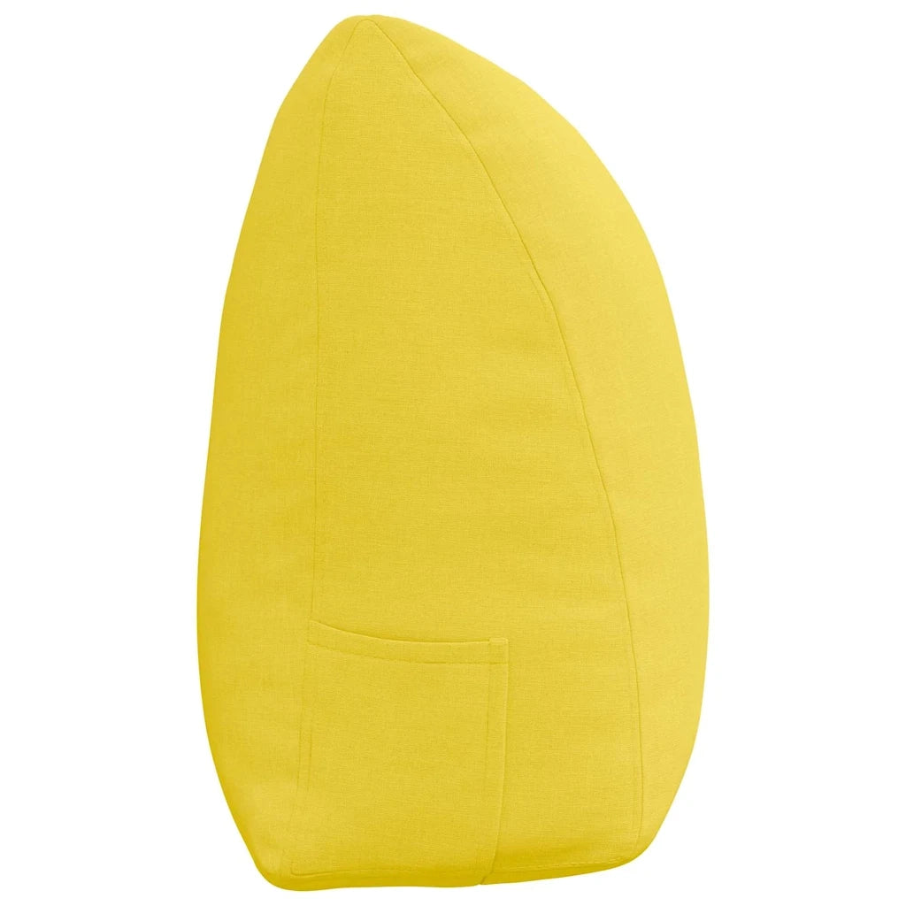 Cuscino per Schiena | Cuscino dorsale Giallo Chiaro 160 x 24 x 50 cm Tessuto