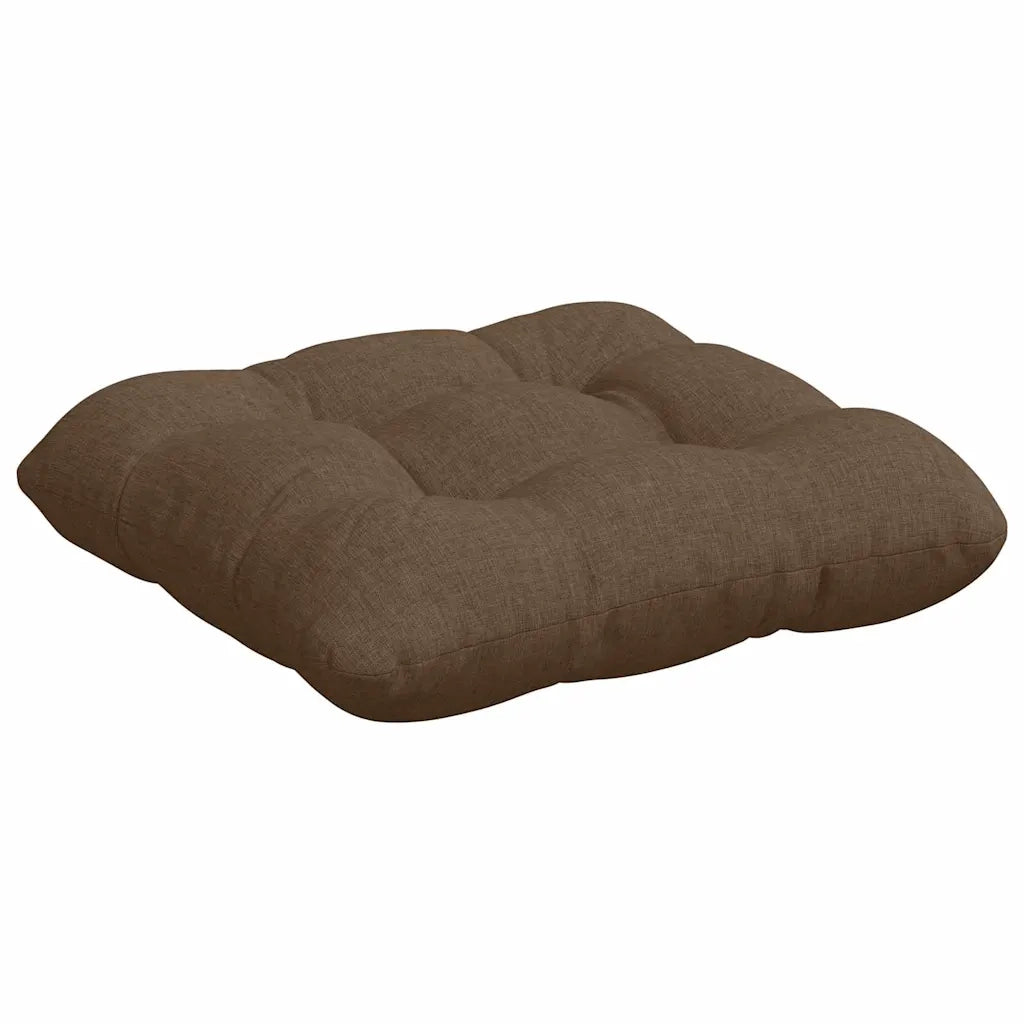 Cuscini per Seduta 4 pcs Marrone 40 x 40 x 12 cm Tessuto 42015064