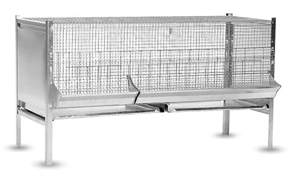 Gabbia per Polli Antitopo in Lamiera e Rete Zincata 143x80x74 cm Rocila