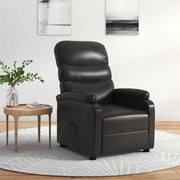 Divano Sedia-Poltrona Reclinabile Nera in Similpelle 659500