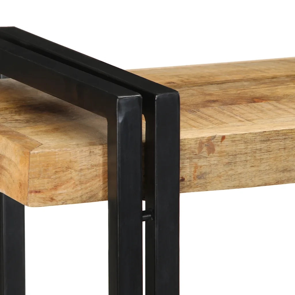 Mensola da Parete 90x33x45 cm in Legno Massello di Mango Grezzo 4017485